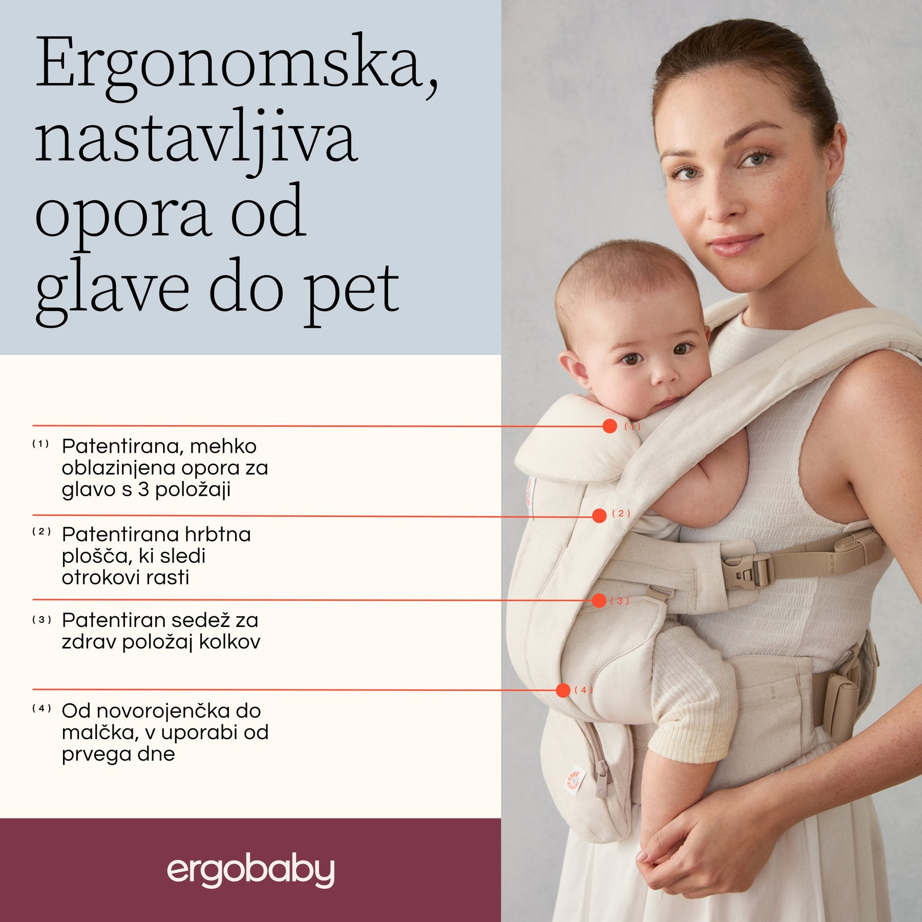 Ergobaby® Marsupio Omni Deluxe Linen