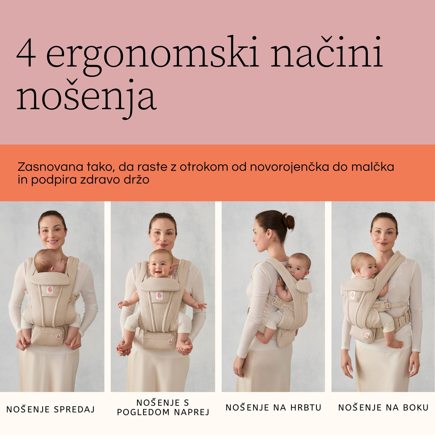 Ergobaby® Nosilka Omni Deluxe Mesh Soft Olive