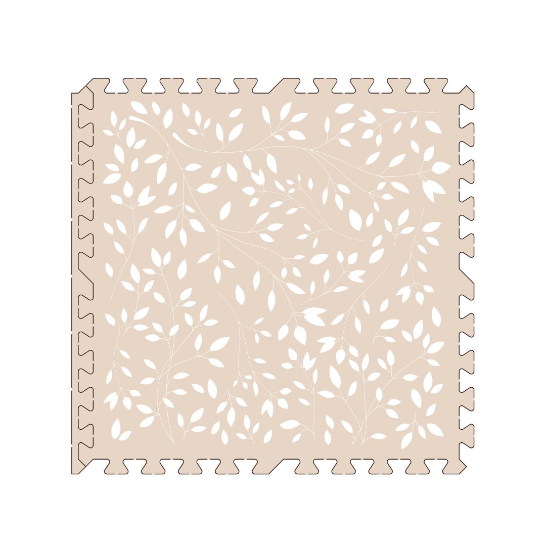 Evibell® Igralna podloga Puzzle 120x180 Leaves Sand Evibell