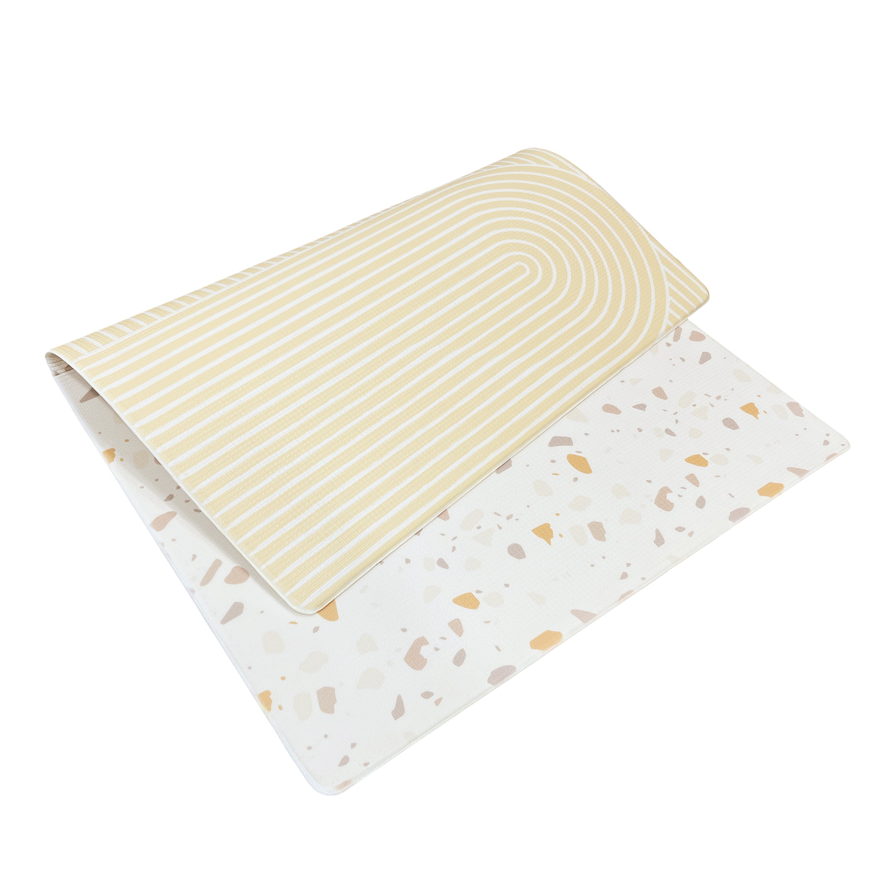Evibell® Obojestranska igralna podloga iz TPU pene 140x200 Confetti/Terracotta