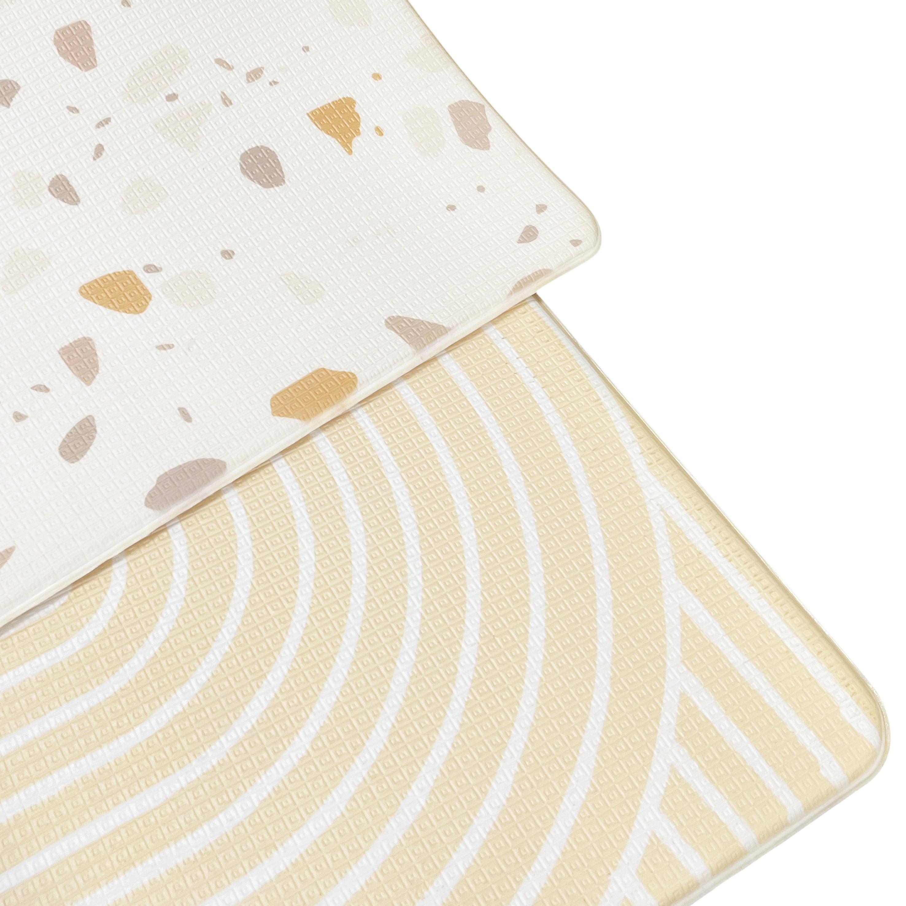 Evibell® Obojestranska igralna podloga iz TPU pene 140x200 Confetti/Terracotta
