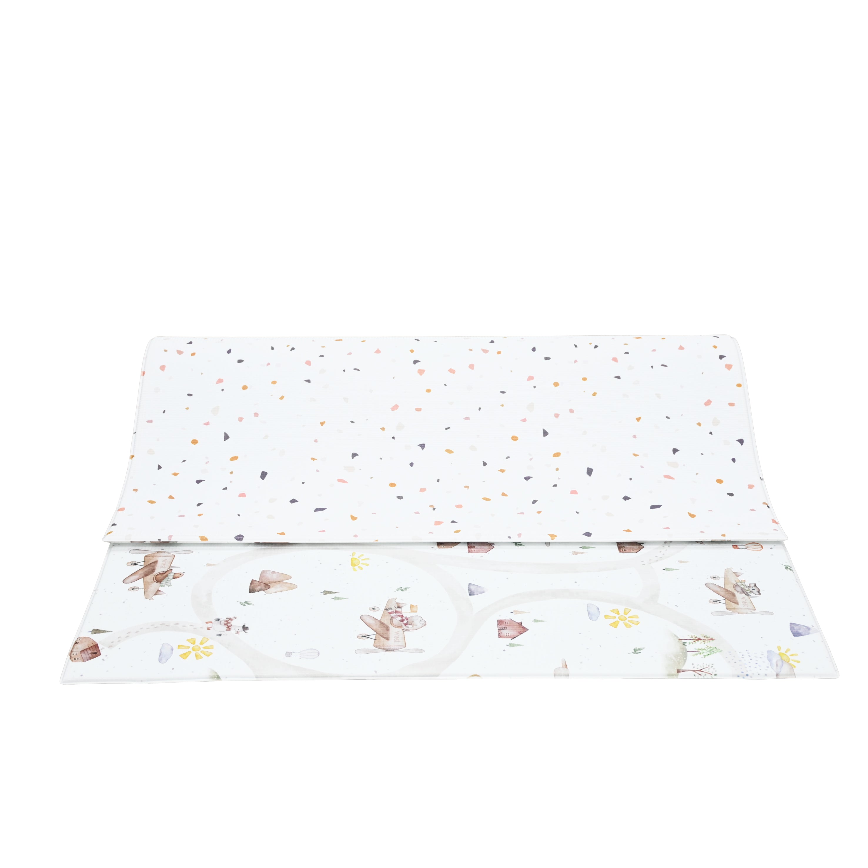 Evibell® Obojestranska igralna podloga iz TPU pene 140x200 Terrazzo/Wanderlust