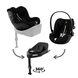 Cybex® 3v1 Avtosedež Cloud G3 i-Size (40-87 cm) + Sirona G3 (61-105 cm) Moon Black + Baza G3 360