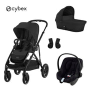 Cybex® Otroški voziček 3v1 Gazelle™ S + Avtosedež Aton B Moon Black Cybex