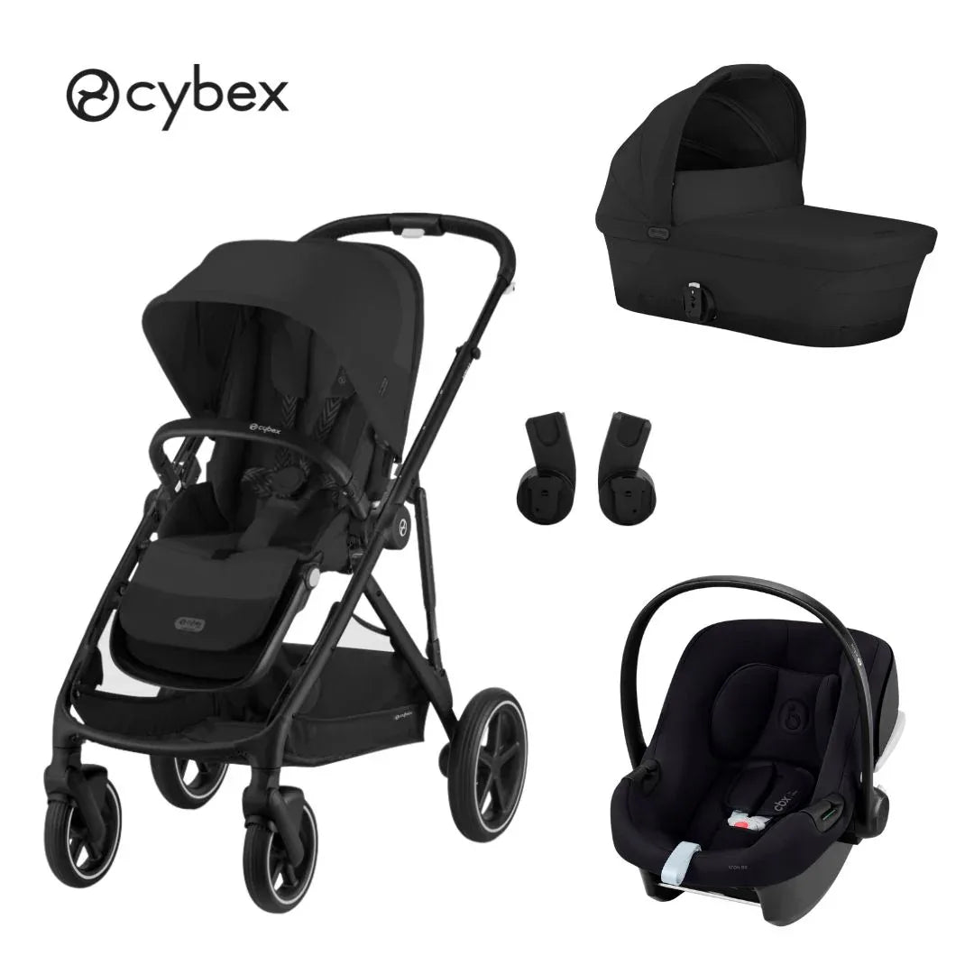 Cybex® Otroški voziček 3v1 Gazelle™ S + Avtosedež Aton B Moon Black Cybex