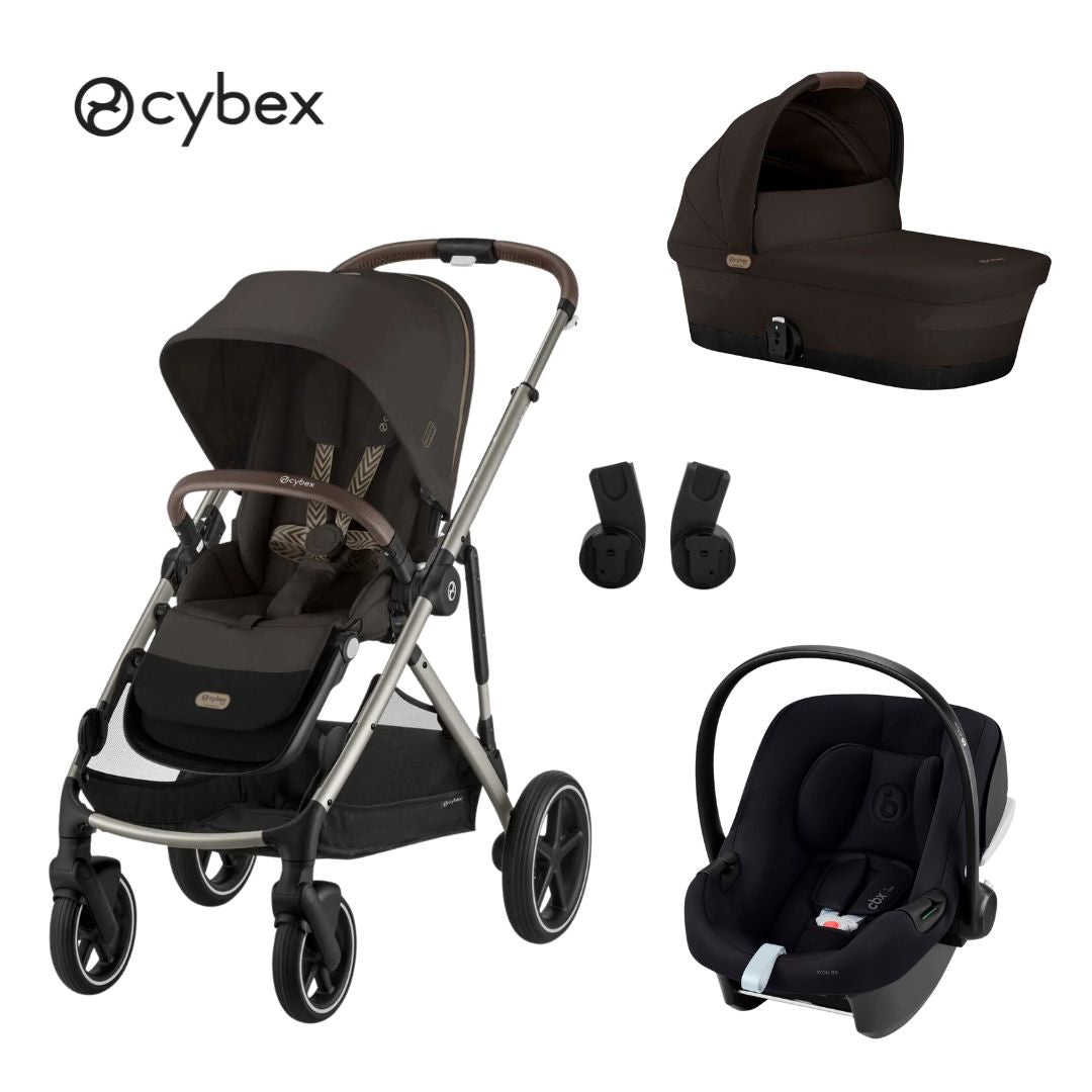 Cybex® Otroški voziček 3v1 Gazelle™ S + Avtosedež Aton B2 Chocolate Brown Cybex