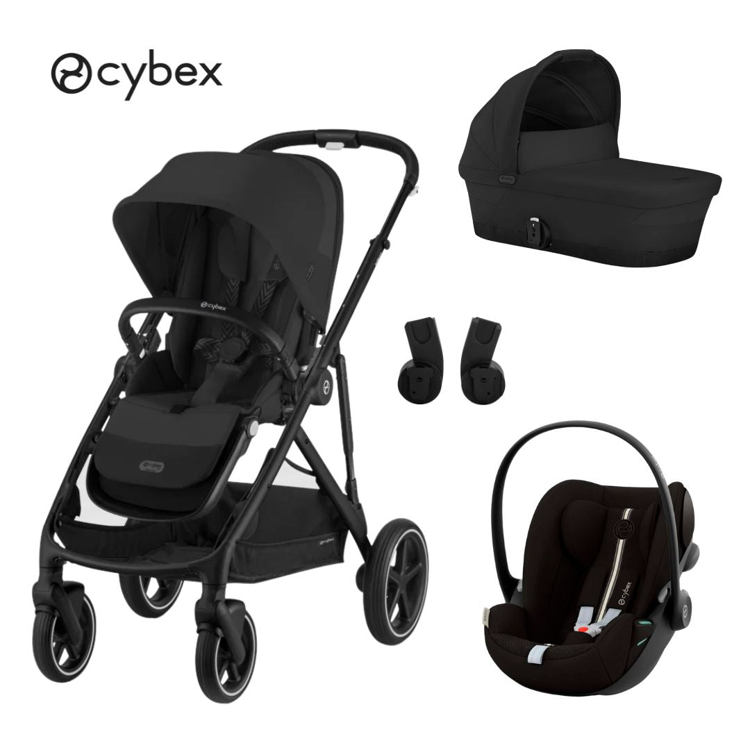 Cybex® Otroški voziček 3v1 Gazelle™ S + Avtosedež Cloud G Moon Black Cybex
