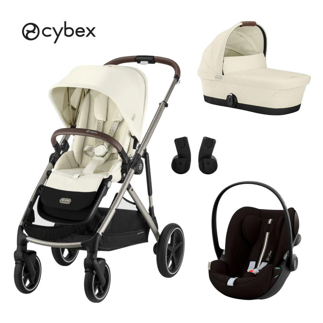 Cybex® Otroški voziček 3v1 Gazelle™ S + Avtosedež Cloud G Seashell Beige Cybex