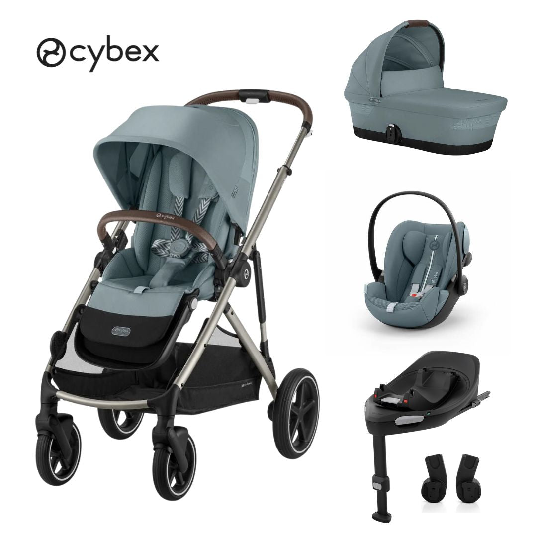 Cybex® Otroški voziček 4v1 Gazelle™ S + Avtosedež Cloud G + IsoFix baza G Stormy Blue Cybex