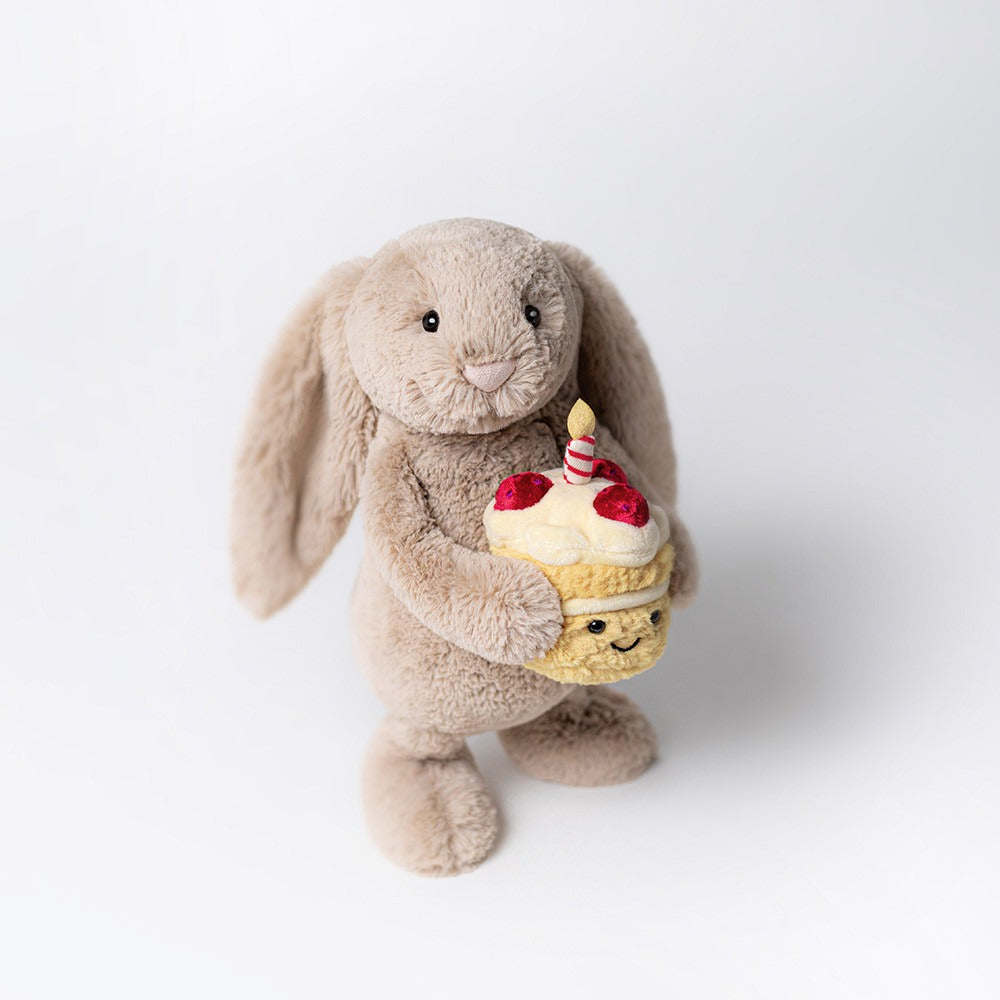 Jellycat® Bashful Beige Bunny 'Birthday' Original – slika 3