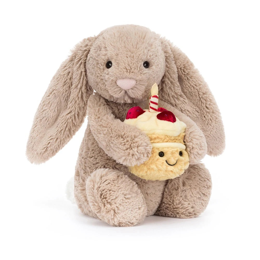 Jellycat® Plišasti zajček Bashful Beige Birthday Original