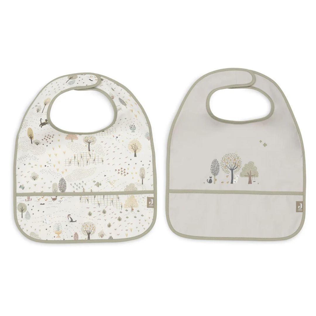 Jollein® Nepremočljivi slinček Tiny Park 2 kos Jollein