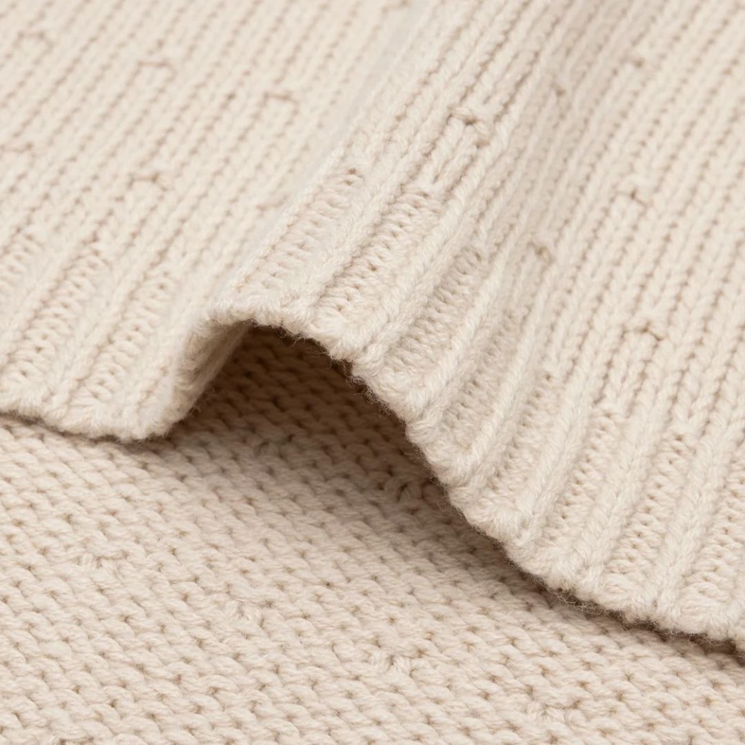 Jollein® Copertina in cotone Sprinkle Knit Sand 100x150