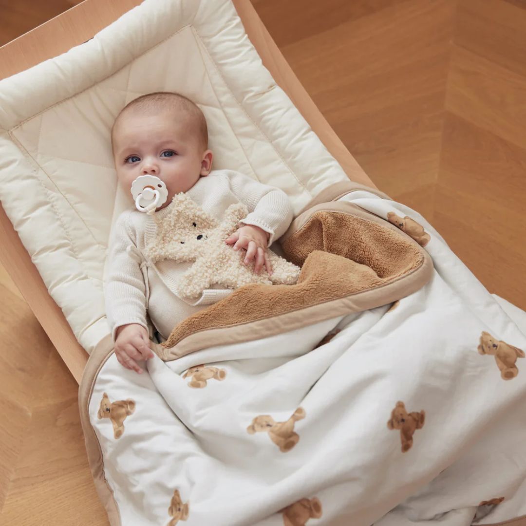 Jollein® Bombažna odejica Teddy Bear 75x100 Jollein