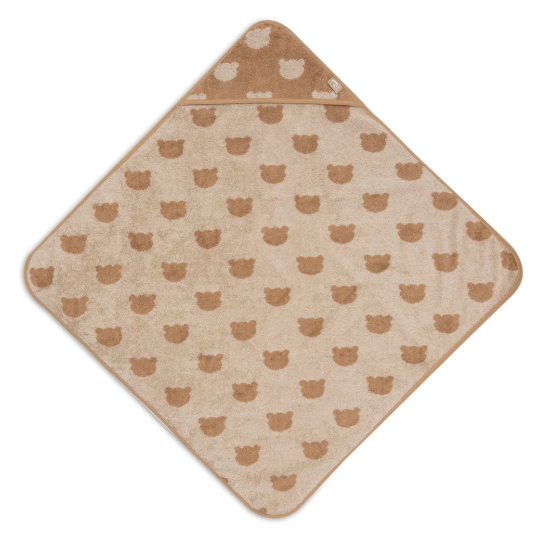 Jollein® Brisača s kapuco Jacquard Teddy Bear 75x75 Jollein