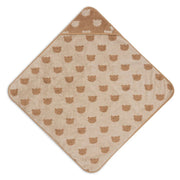 Jollein® Brisača s kapuco Jacquard Teddy Bear 75x75 Jollein