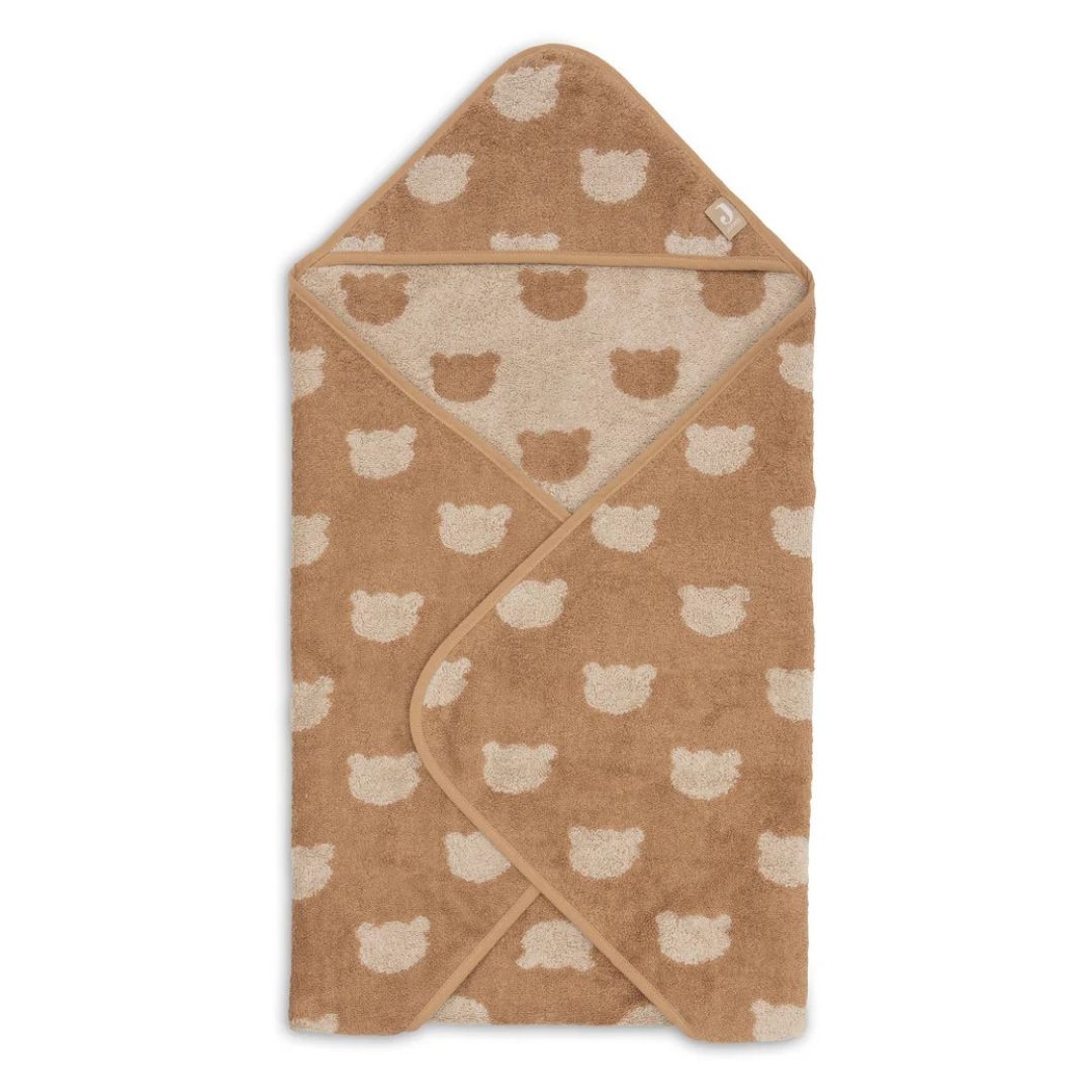 Jollein® Brisača s kapuco Jacquard Teddy Bear 75x75 Jollein