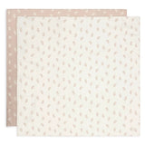 Jollein® Lot de 2 langes 115x115 Twig Wild Rose
