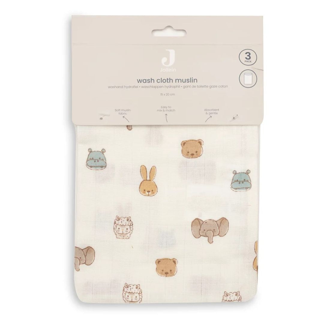 Jollein® Set di 3 salviette Jollies 20x15