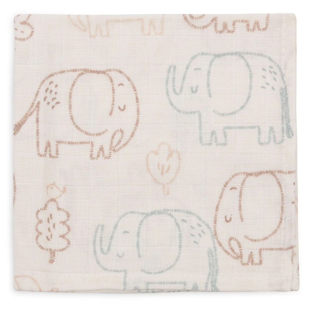 Jollein® Komplet 3 tetra pleničk Elephant Tales 31x31 cm Jollein