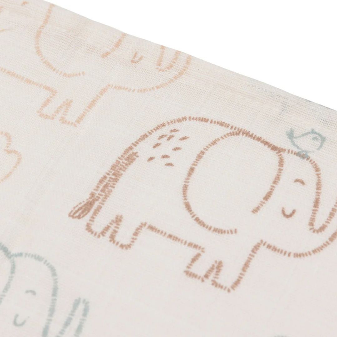 Jollein® Komplet 3 tetra pleničk Elephant Tales 31x31 cm Jollein