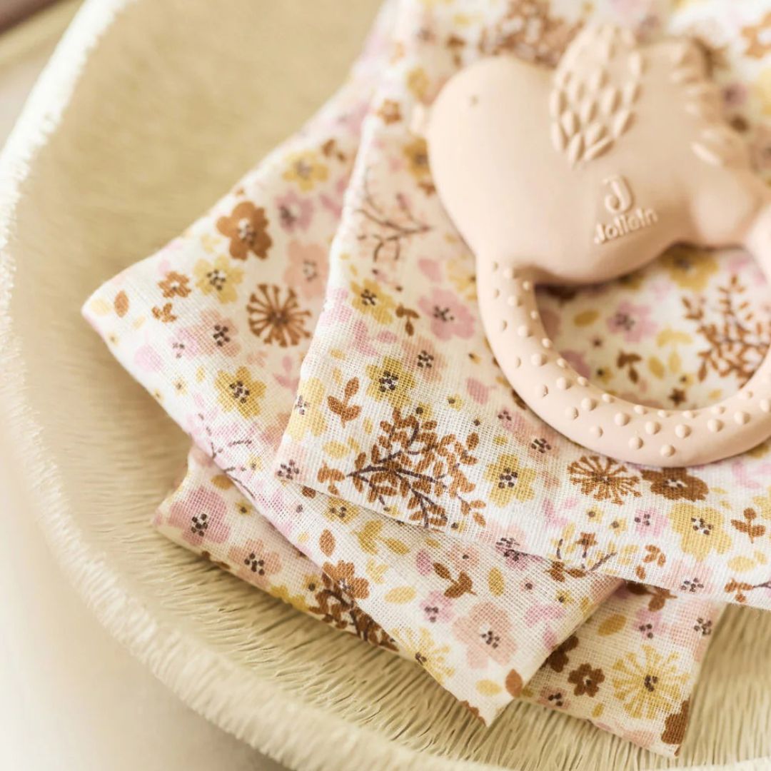 Jollein® Komplet 3 tetra pleničk Flower Fairies 31x31 cm Jollein