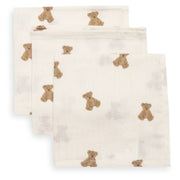 Jollein® Lot de 3 langes tetra Mini Teddy Bear 31x31