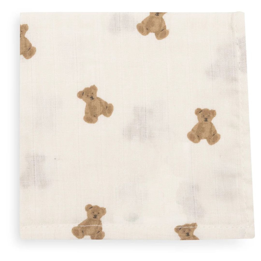 Jollein® Lot de 3 langes tetra Mini Teddy Bear 31x31