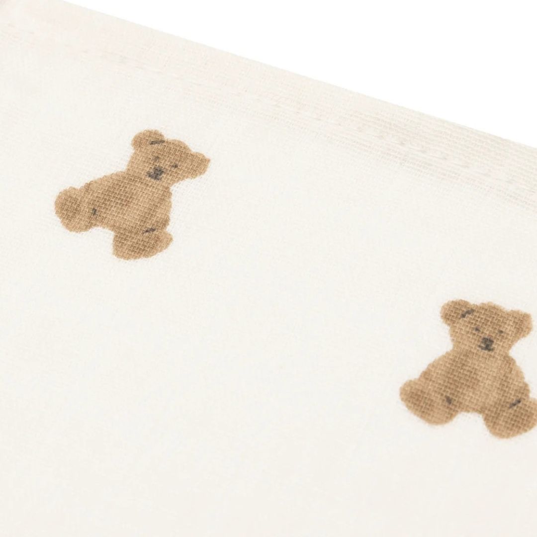 Jollein® Lot de 3 langes tetra Mini Teddy Bear 31x31