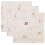 Jollein® Komplet 3 tetra pleničk Animal Friends 31x31 cm Jollein
