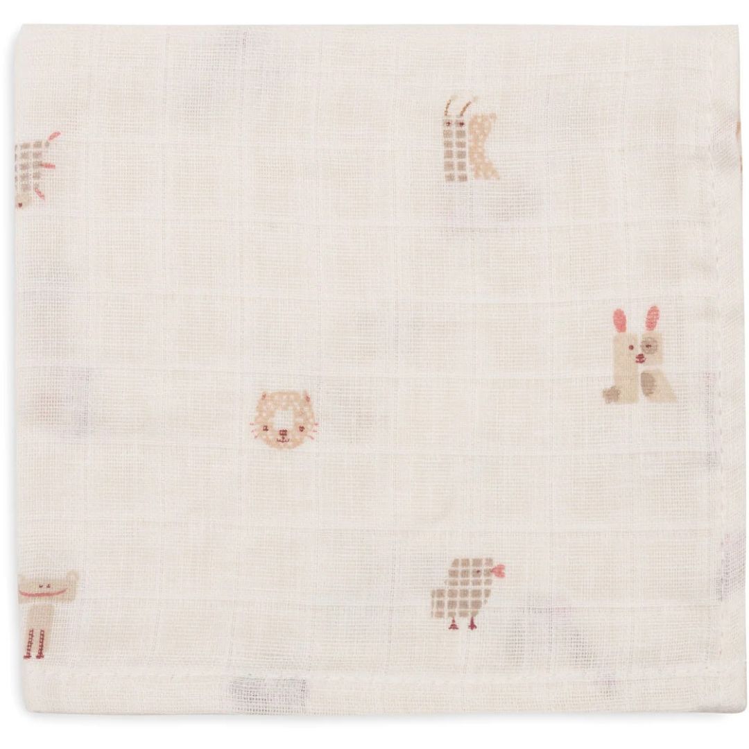 Jollein® Komplet 3 tetra pleničk Animal Friends 31x31 cm Jollein