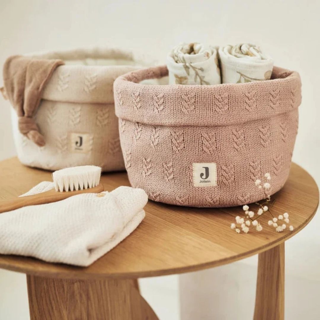 Jollein® Košara za shranjevanje Grain Knit Wild Rose