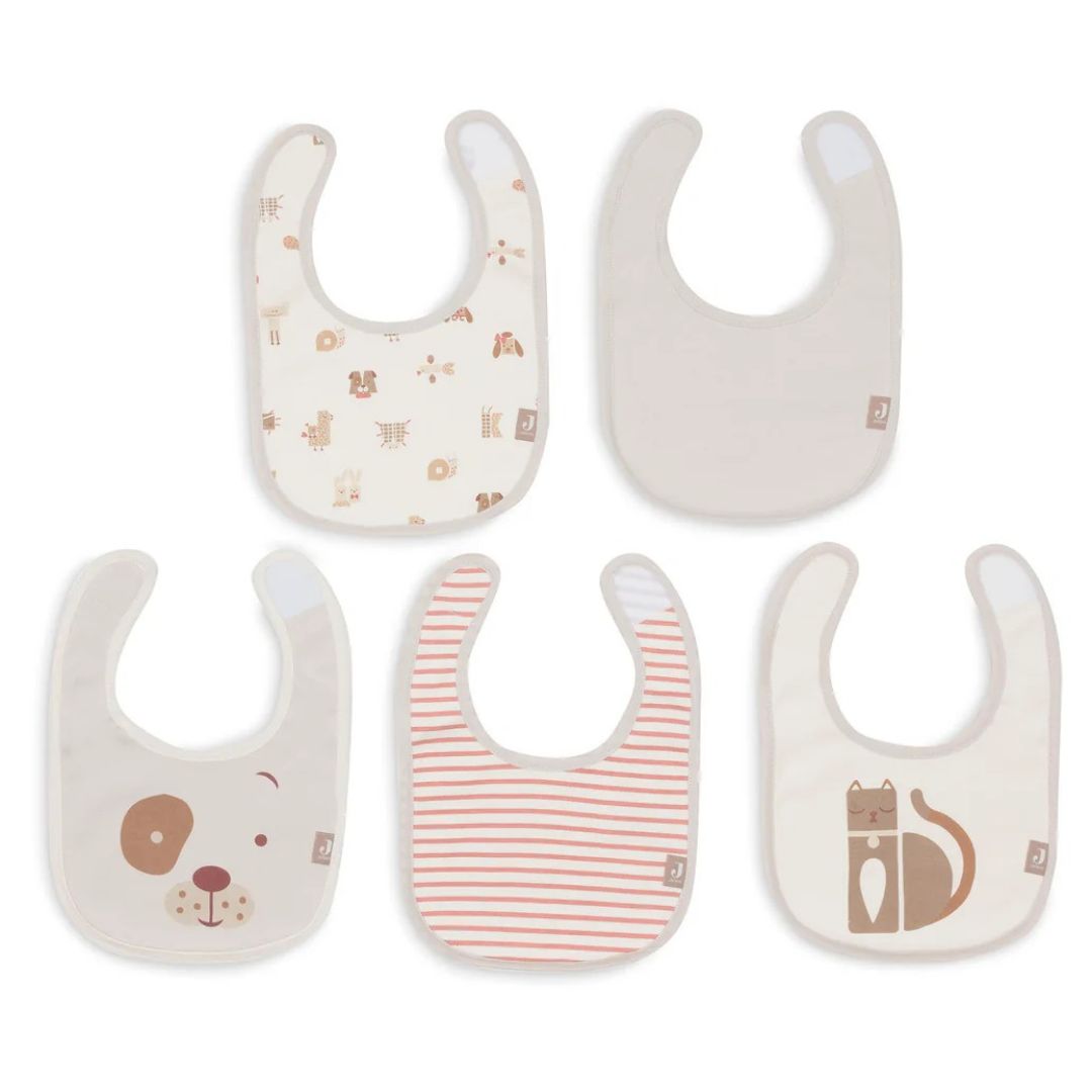 Jollein® Nepremočljivi slinček Animal Friends 5 kos Jollein