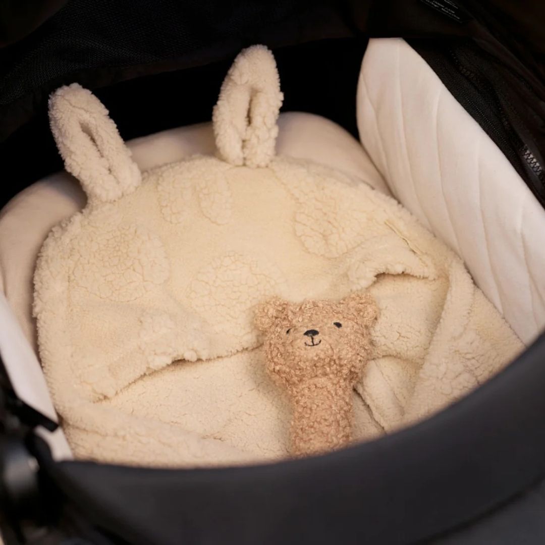 Jollein® Odeja za avtosedež Miffy Jacquard Teddy Sand 105x100