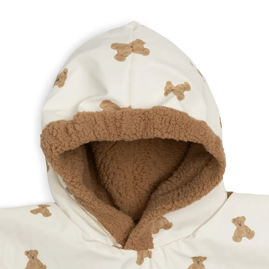 Jollein® Vodoodporen pončo Mini Teddy Bear Teddy Fleece