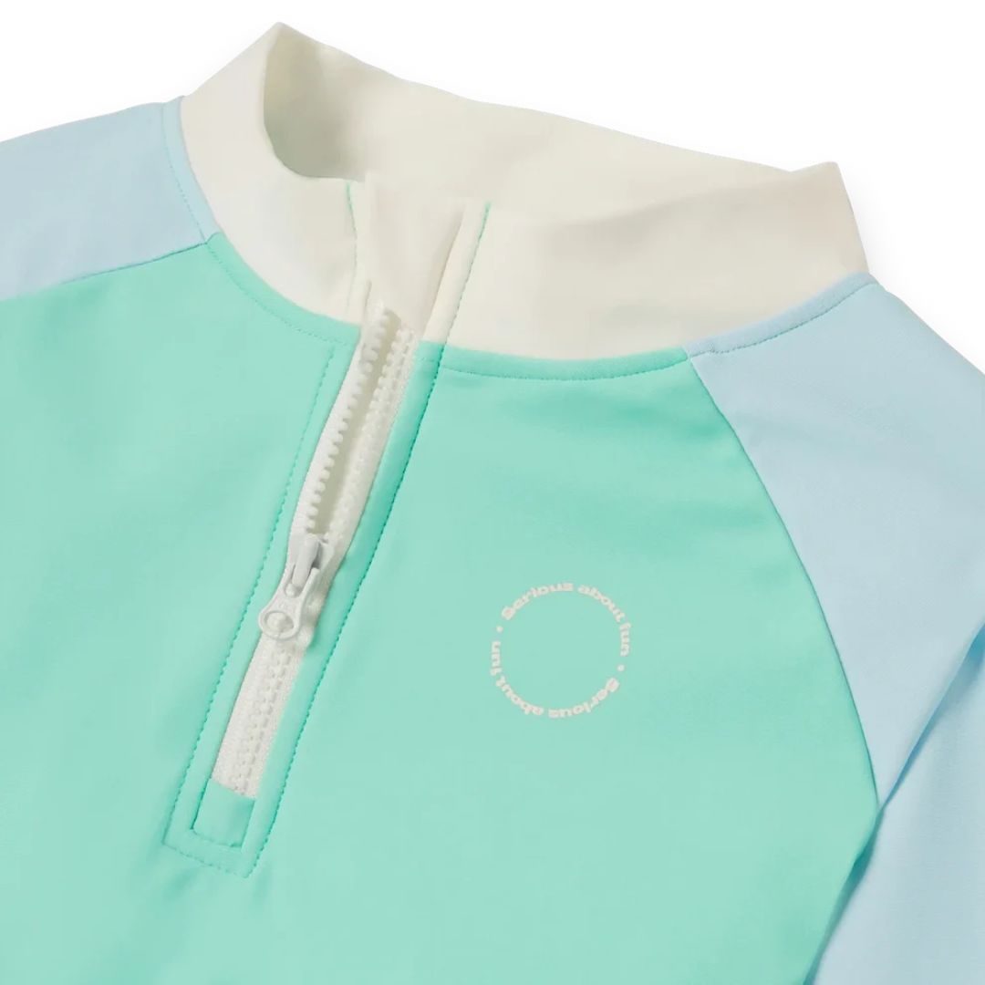 KiETLA® Otroška kopalna majica z dolgimi rokavi Green/Blue Ki ET LA