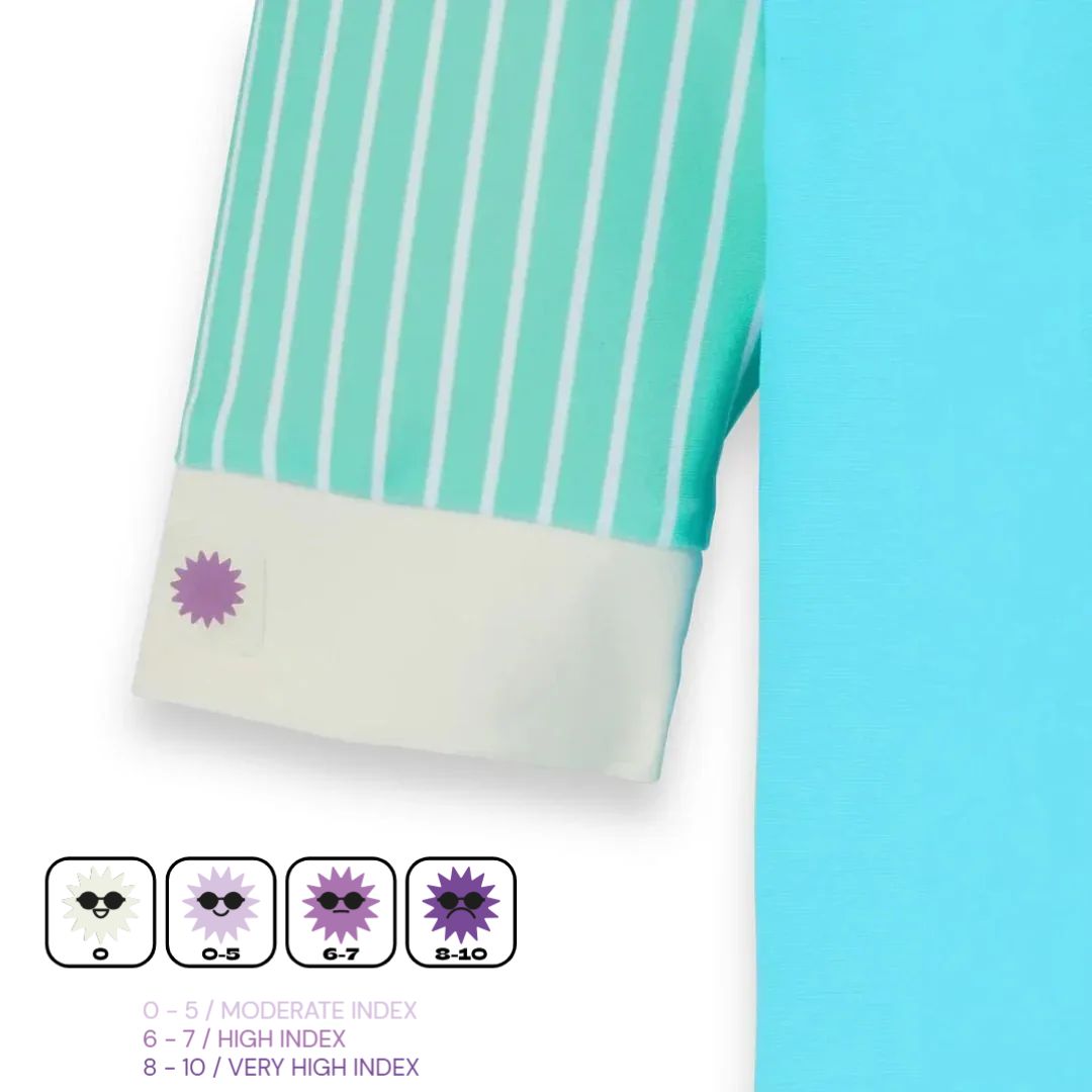 KiETLA® Otroške daljše enodelne kopalke Blue/Striped Ki ET LA