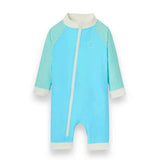 KiETLA® Maillot de bain une-pièce long pour enfants Blue/Striped