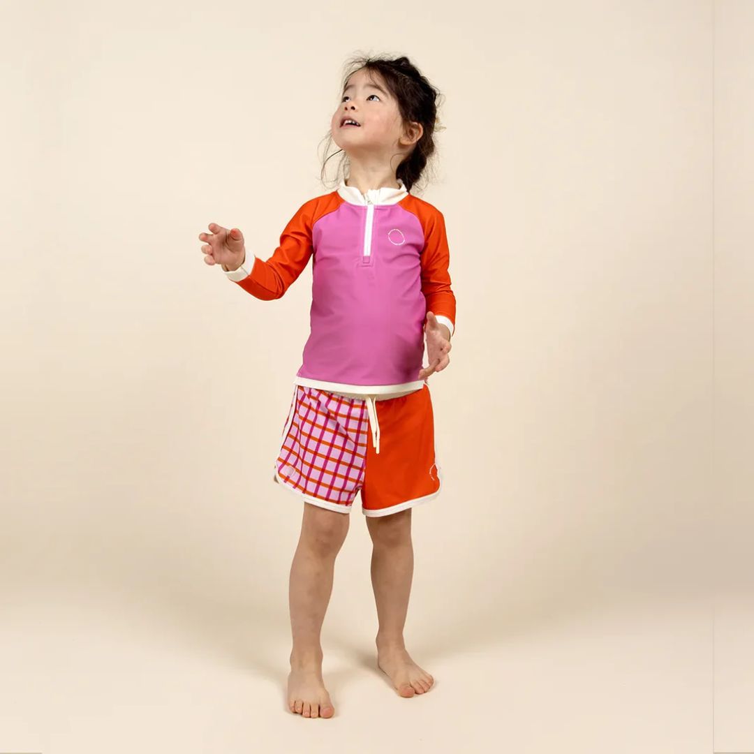 KiETLA® Otroške kopalne hlače Tartan/Red Ki ET LA