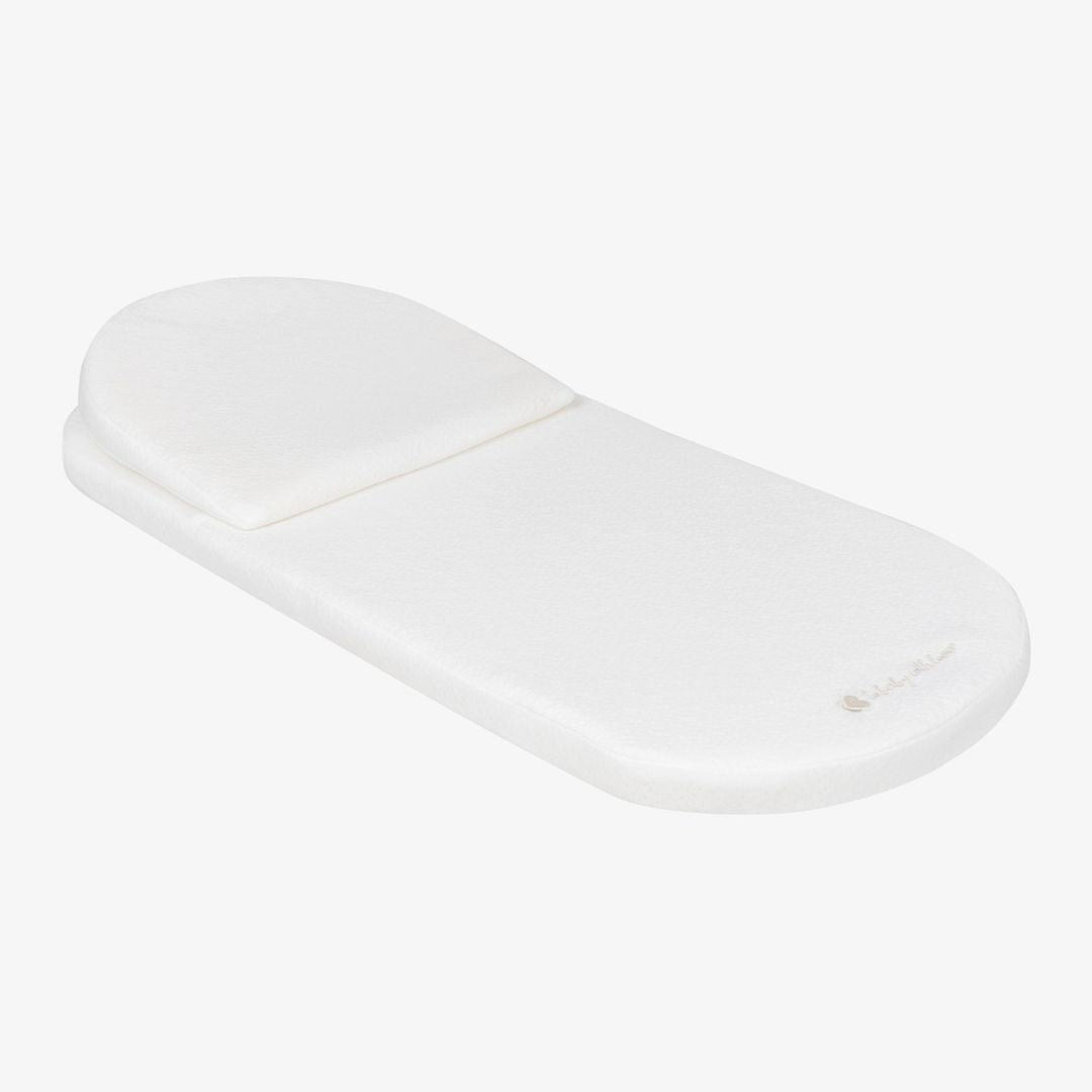 KikkaBoo® Vzmetnica za košaro z vzglavnikom Airknit White 80 × 35 cm KikkaBoo