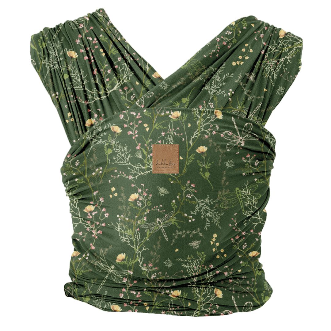 KikkaBoo® Nosilka wrap Isla Secret Garden Deep Green KikkaBoo