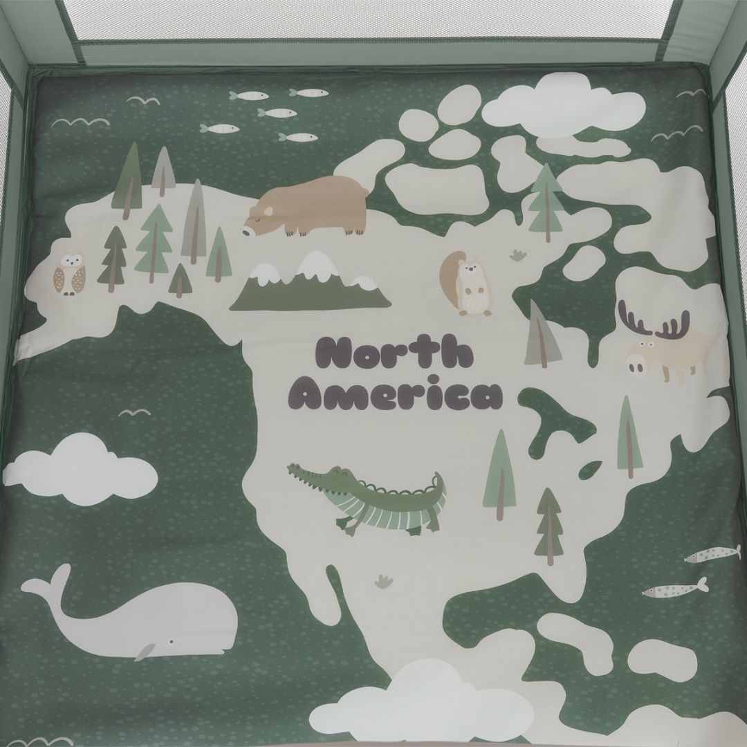 KikkaBoo® Otroška stajica North America Green 2026