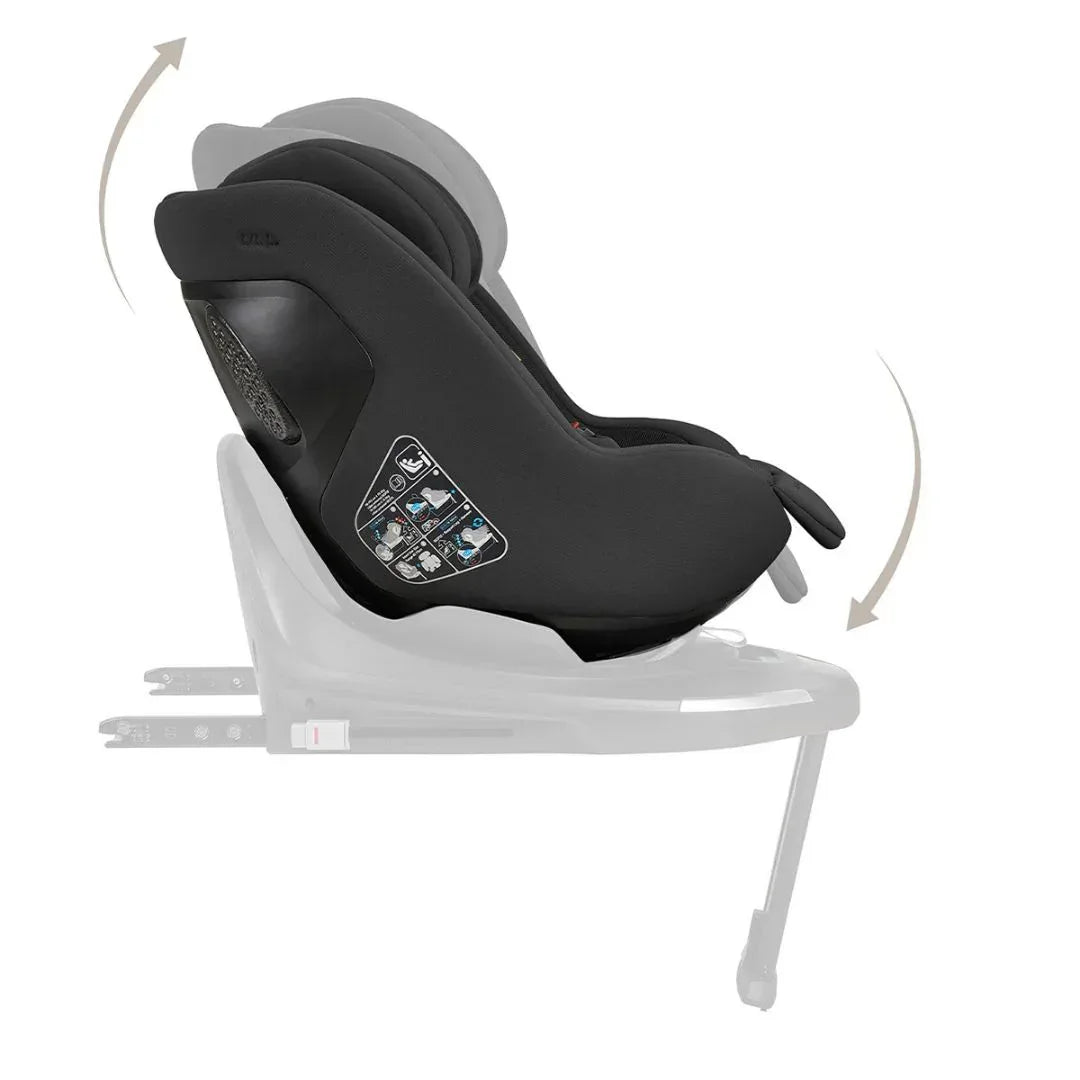 KikkaBoo® Platinum Otroški avtosedež i-Class Plus i-SIZE (40-105 cm) + vrtljiva Isofix baza 360 Noir KikkaBoo