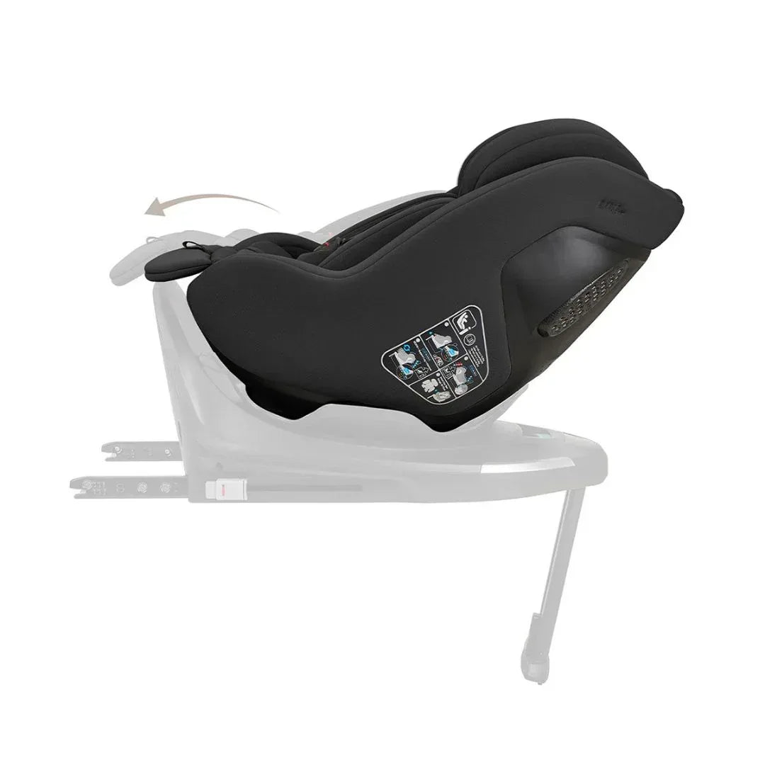 KikkaBoo® Platinum Otroški avtosedež i-Class Plus i-SIZE (40-105 cm) + vrtljiva Isofix baza 360 Noir KikkaBoo