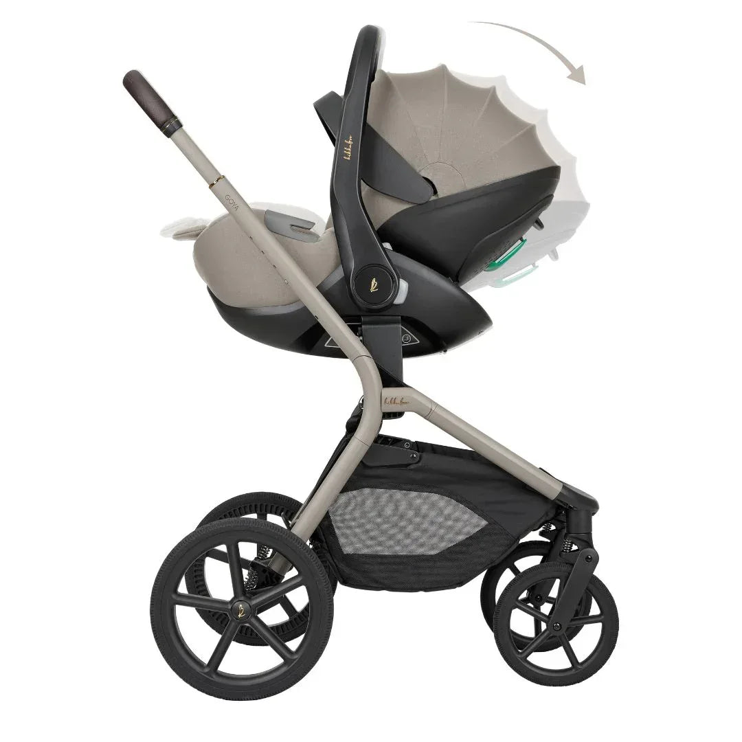 KikkaBoo® Platinum Otroški avtosedež i-Class i-SIZE (40-87 cm) Champagne + vrtljiva Isofix baza 360 Noir KikkaBoo