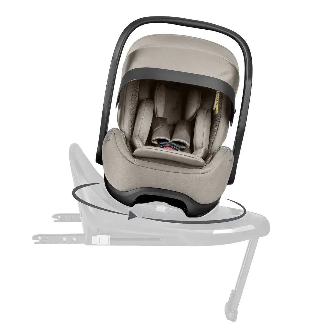 KikkaBoo® Platinum Otroški avtosedež i-Class i-SIZE (40-87 cm) Champagne + vrtljiva Isofix baza 360 Noir KikkaBoo