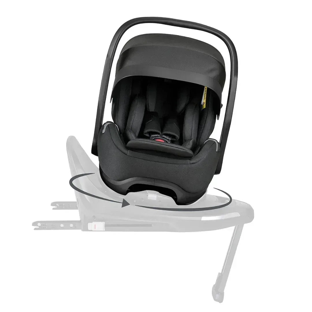 KikkaBoo® Platinum Otroški avtosedež i-Class i-SIZE (40-87 cm) + vrtljiva Isofix baza 360 Noir KikkaBoo