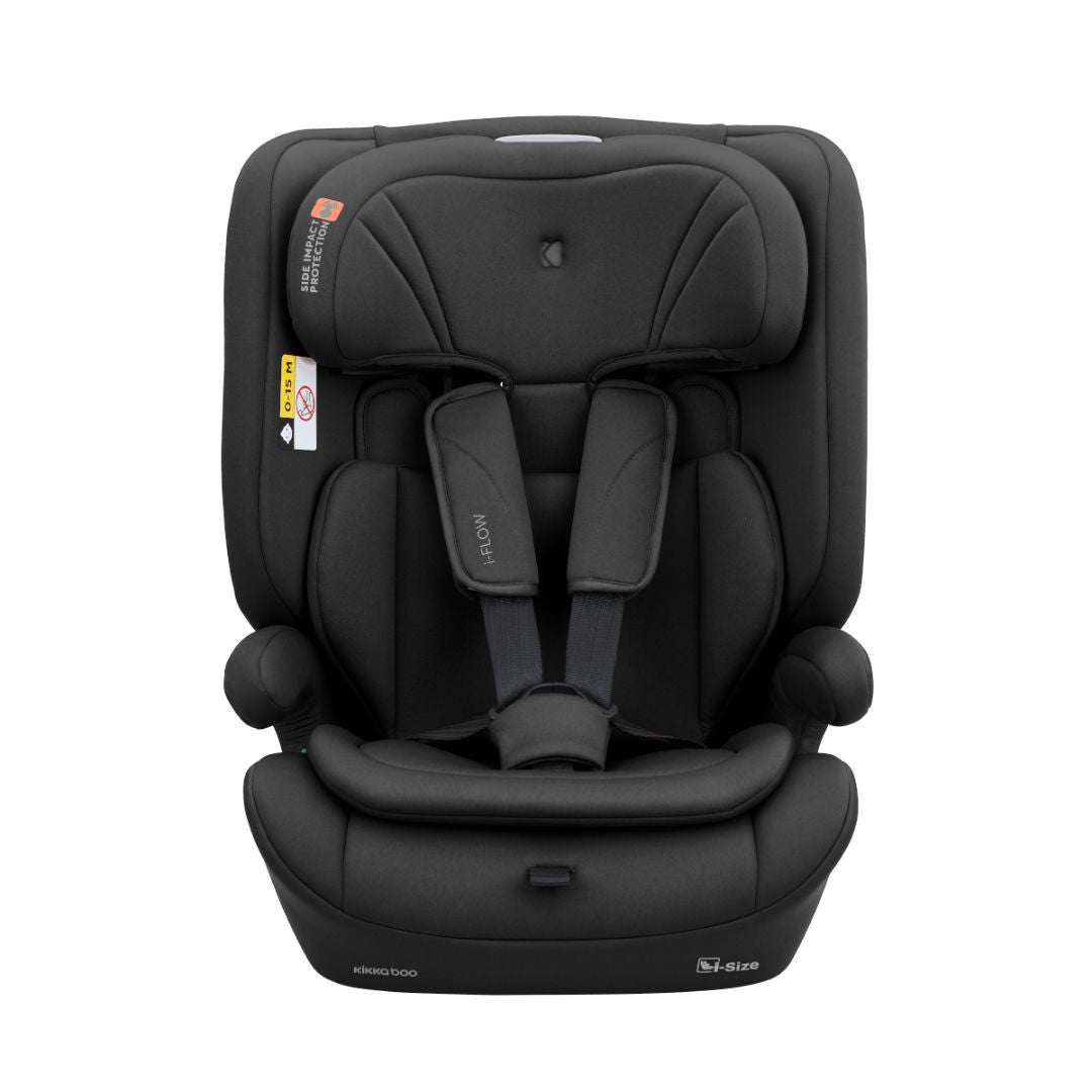 KikkaBoo® Otroški avtosedež i-Flow i-SIZE (76-150 cm) Black