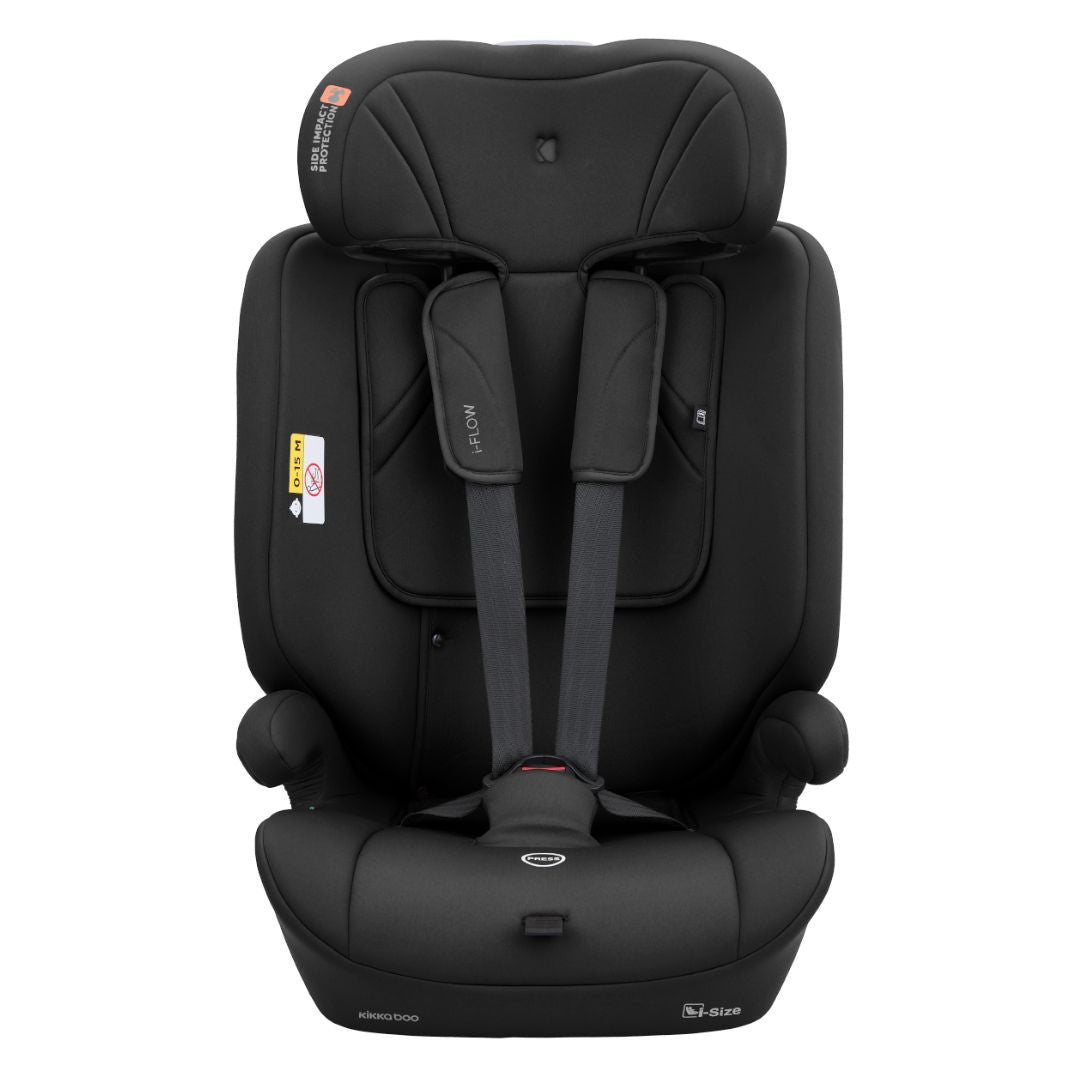 KikkaBoo® Otroški avtosedež i-Flow i-SIZE (76-150 cm) Black