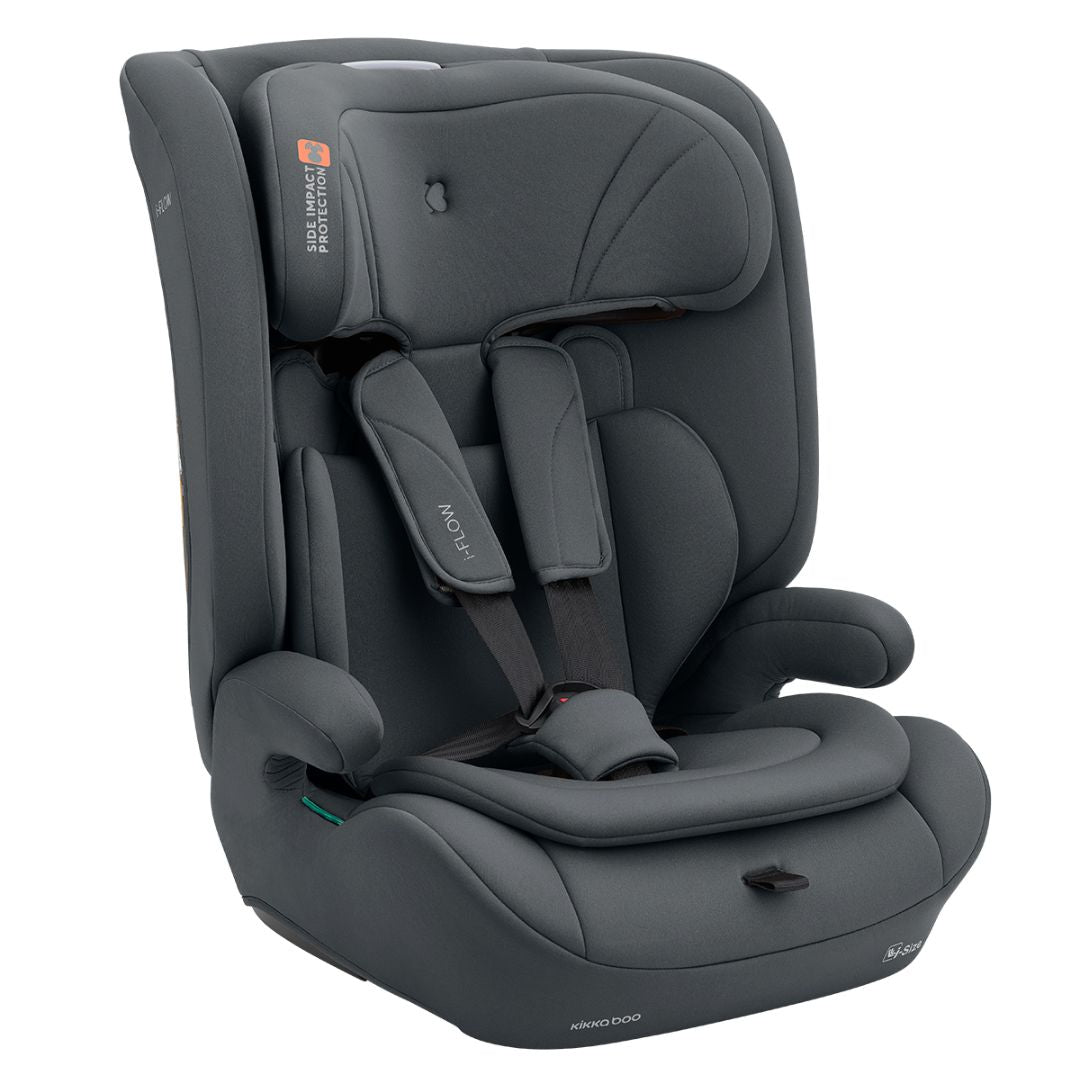 KikkaBoo® Otroški avtosedež i-Flow i-SIZE (76-150 cm) Grey